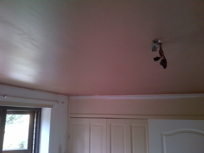 skimming artex ceiling