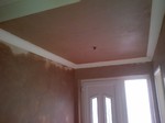 Artex ceiling after plasterering